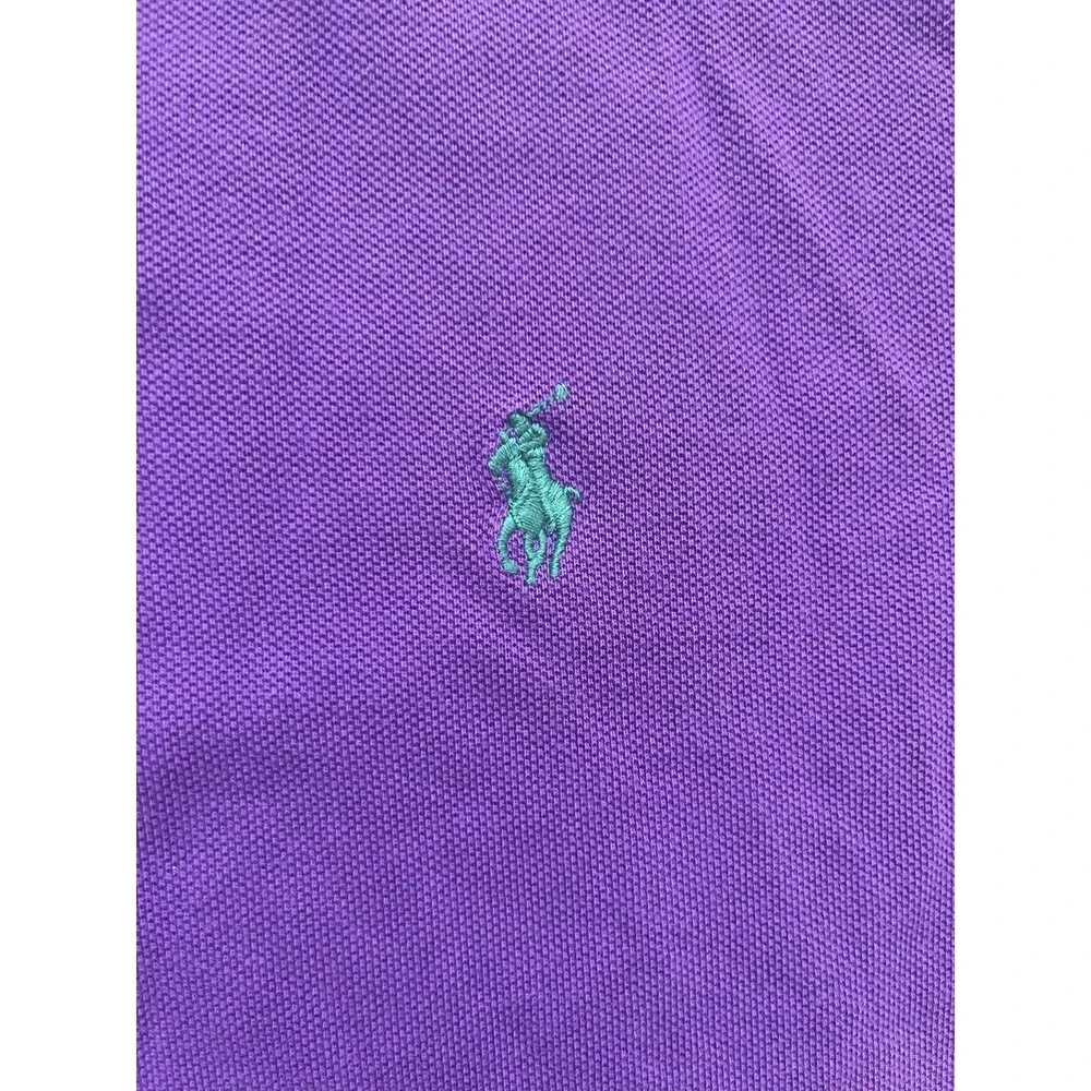 Polo Ralph Lauren Slim Fit Short Sleeve Purple Men S Cotton Piqué Logo Golf